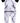 Front Opening Romper in Marbled Bianco
