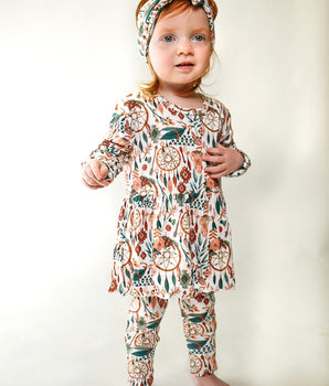 Front Opening Twirl Romper in Catching Dreams | Bamboo Viscose