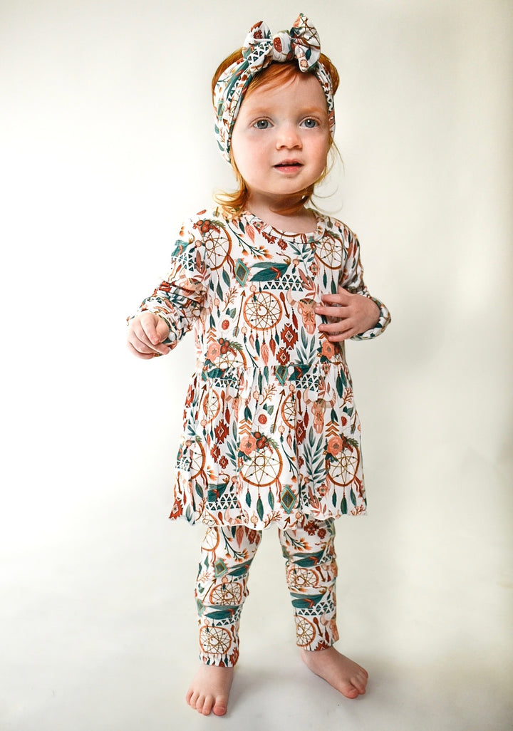 Front Opening Twirl Romper in Catching Dreams | Bamboo Viscose