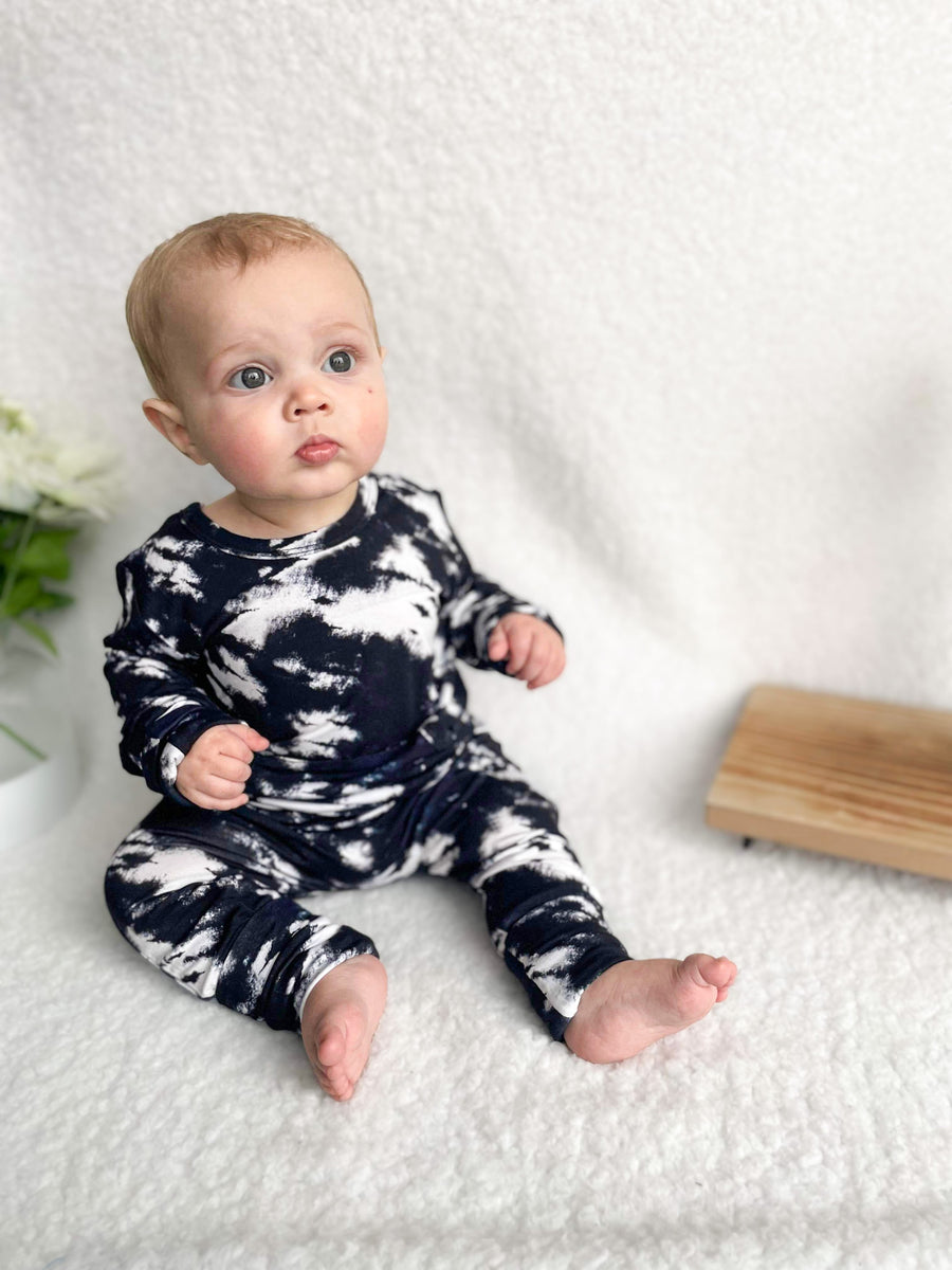 Front Opening Romper in Tie Dye | Bamboo Viscose