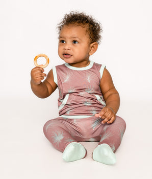 Change-A-Roo™ Front Opening Tank Romper in Dandelions