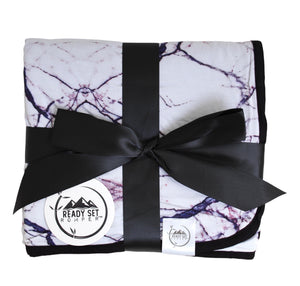Blanket in Marbled Bianco | Bamboo Viscose