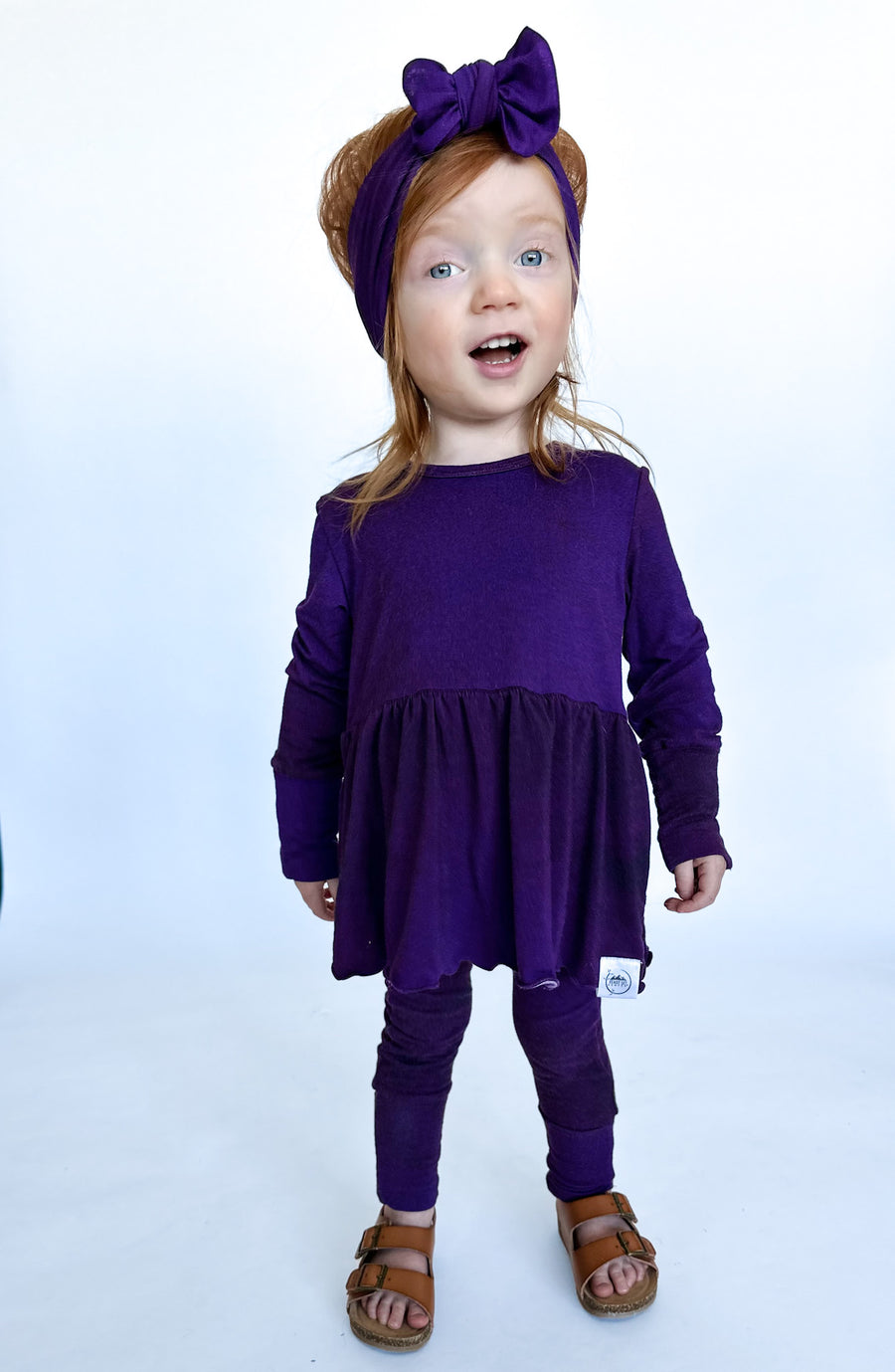 Front Opening Twirl Romper in Grape | Bamboo Viscose