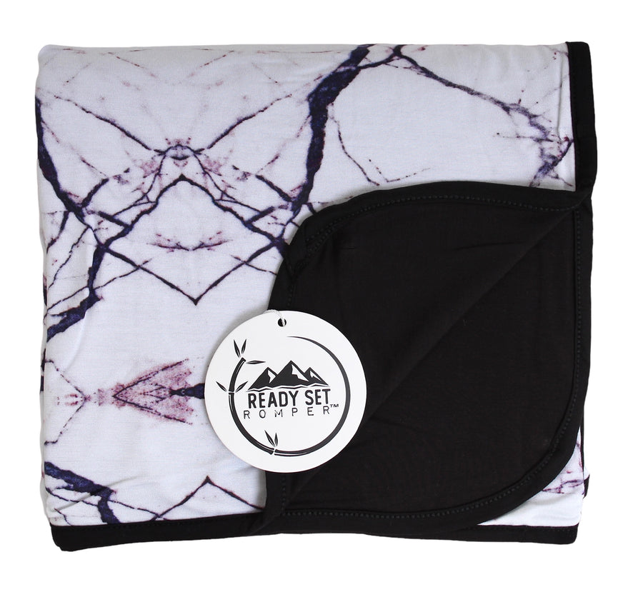 Blanket in Marbled Bianco | Bamboo Viscose