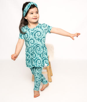Front Opening Twirl Romper in Hurricane