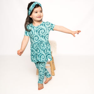 Front Opening Twirl Romper in Hurricane | Bamboo Viscose