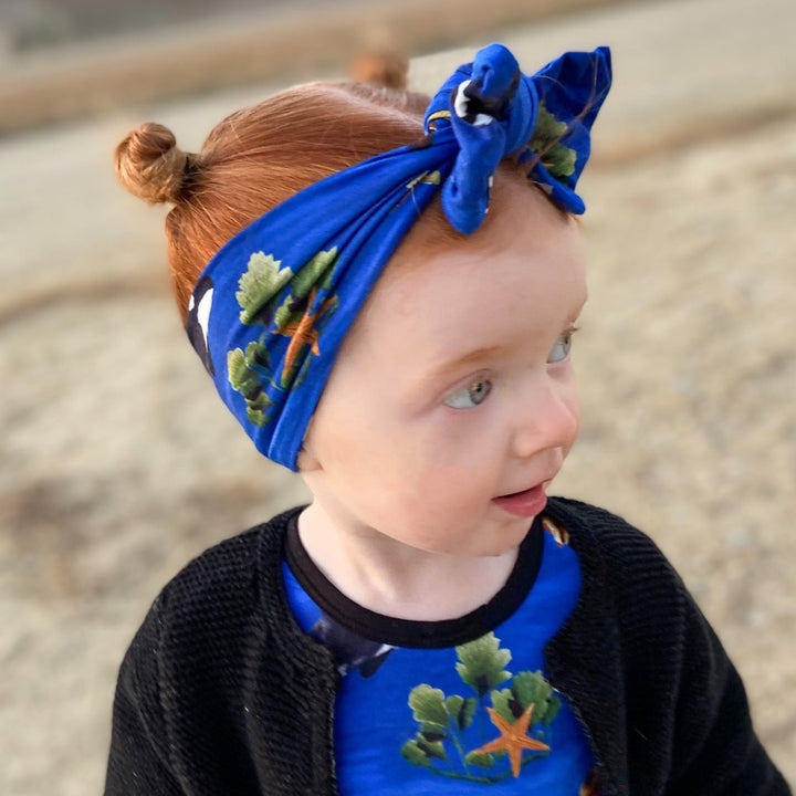 Headwrap in Under the Sea | Bamboo Viscose