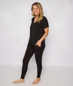 Women’s 2 pc Loungewear Set in Shadow | Bamboo Viscose