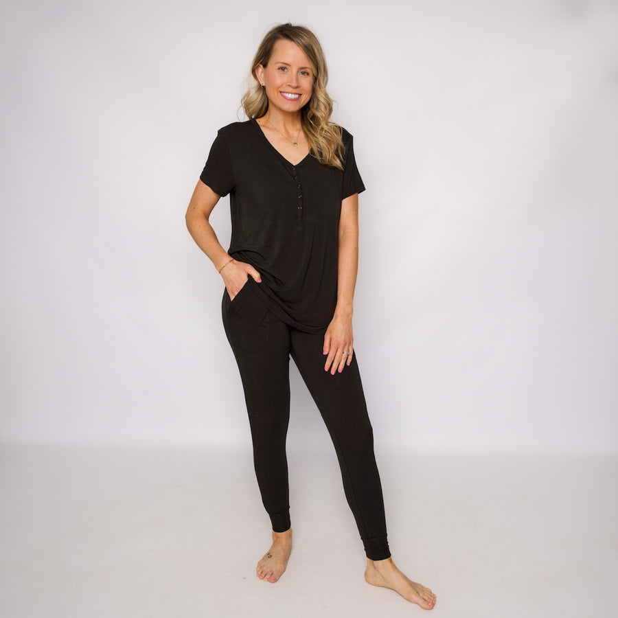 Women’s 2 pc Loungewear Set in Shadow | Bamboo Viscose