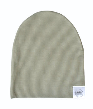 Beanie in Moss | Ribbed Bamboo Viscose