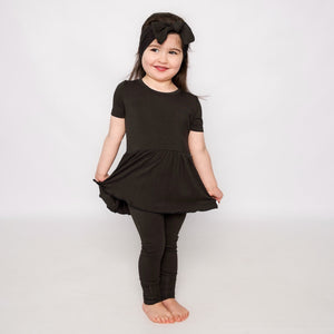 Front Opening Twirl Romper in Shadow | Bamboo Viscose