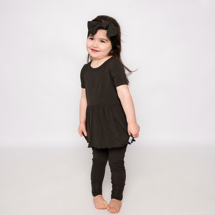 Front Opening Twirl Romper in Shadow | Bamboo Viscose
