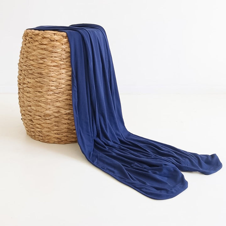 Blanket in Into the Blue | Ribbed Bamboo Viscose