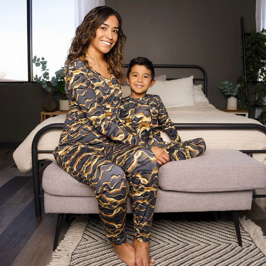Women's One-Piece Lounger in Desert Flames | Bamboo Viscose