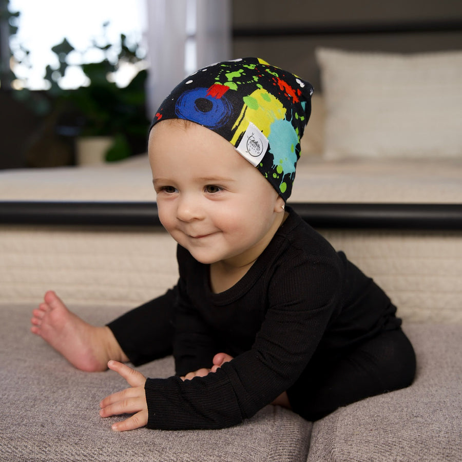 Beanie in Splash of Color | Bamboo Viscose
