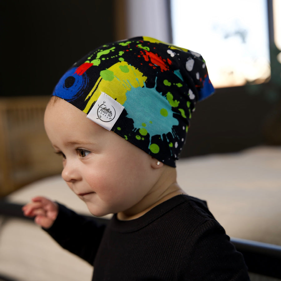 Beanie in Splash of Color | Bamboo Viscose