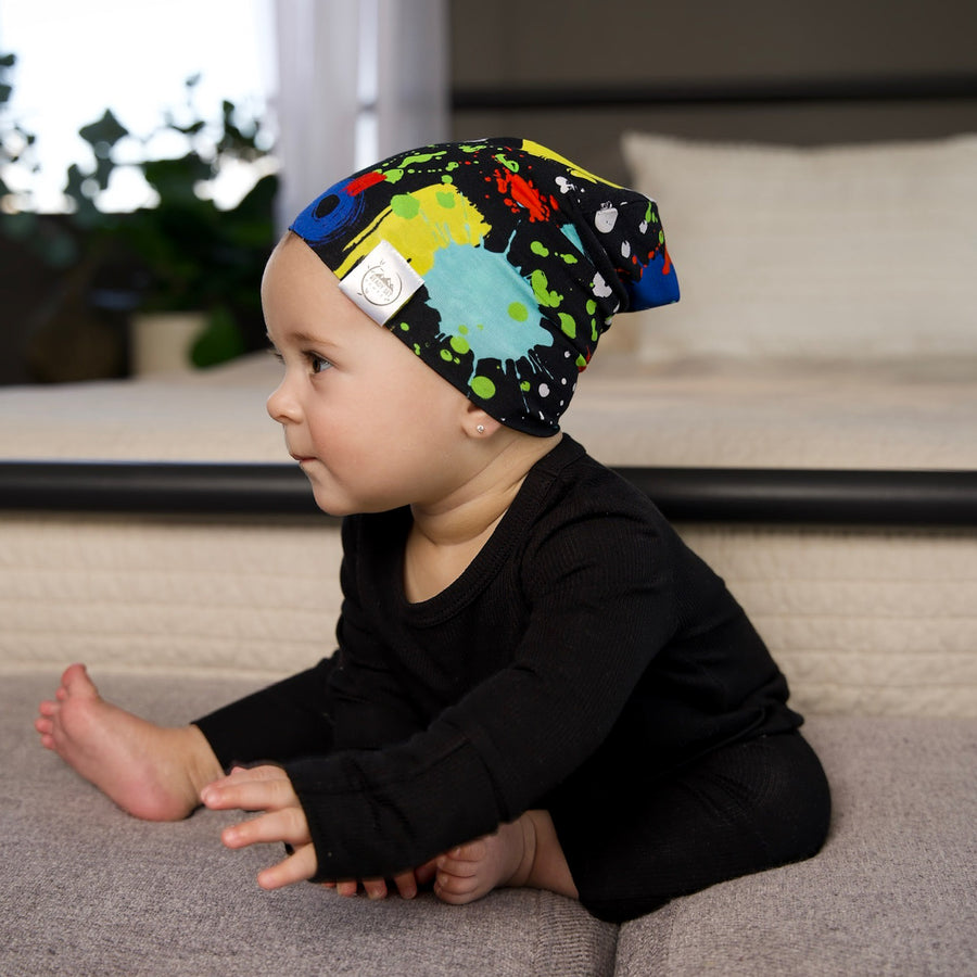 Beanie in Splash of Color | Bamboo Viscose