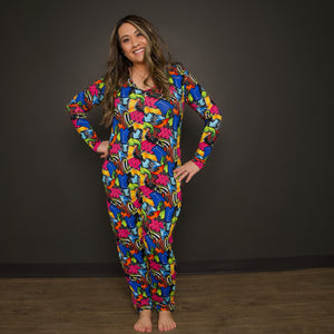Women's One-Piece Lounger in Graffiti Way | Bamboo Viscose