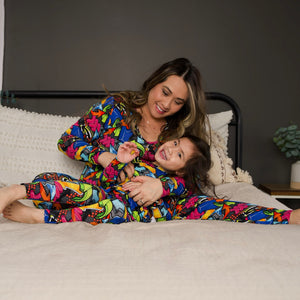 Women's One-Piece Lounger in Graffiti Way | Bamboo Viscose