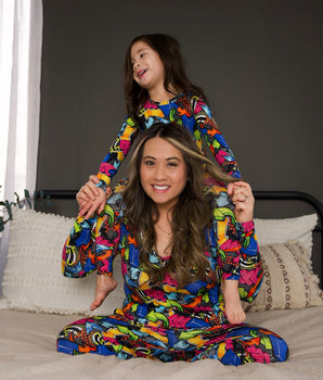 Women's One-Piece Lounger in Graffiti Way | Bamboo Viscose