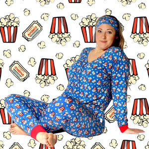 Women’s 2 pc Loungewear Set in Movie Night | Bamboo Viscose