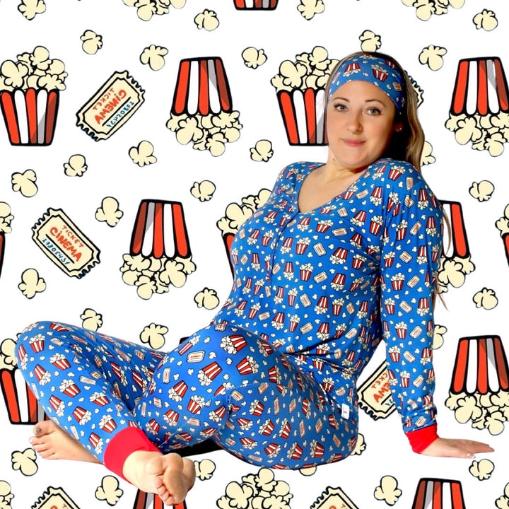 Women’s 2 pc Loungewear Set in Movie Night | Bamboo Viscose