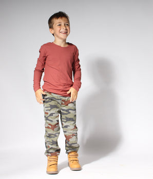 2 pc Loungewear Set in Memphis Rust | Ribbed Bamboo Viscose