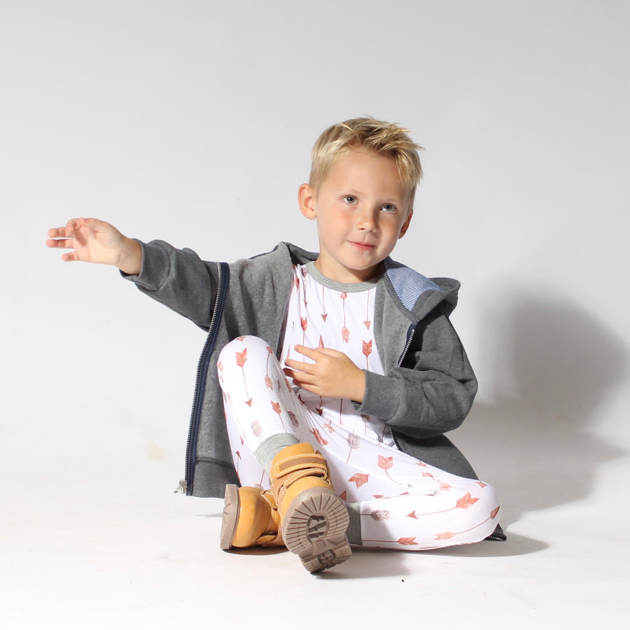 Front Opening Tank Romper in Fate's Arrows | Bamboo Viscose