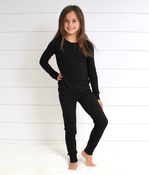 2 pc Loungewear Set in Raven Waffle