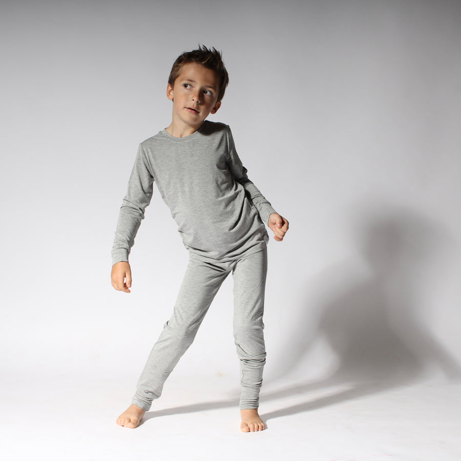 2 pc Loungewear Set in Heathered Grey | Bamboo Viscose