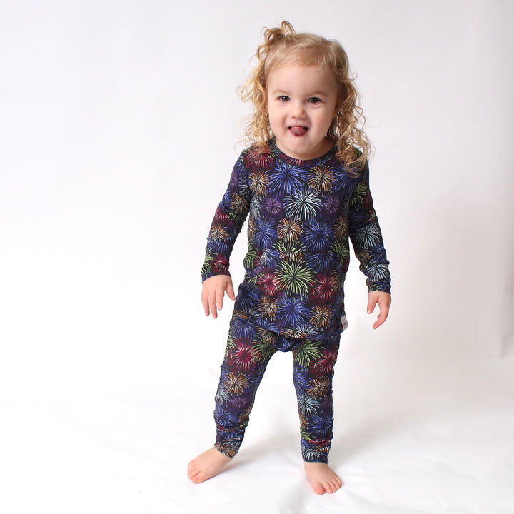 Front Opening Romper in Boom Baby | Bamboo Viscose