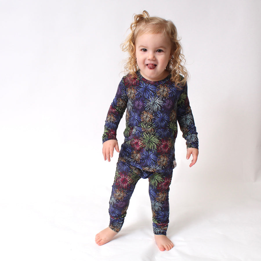 Front Opening Romper in Boom Baby | Bamboo Viscose