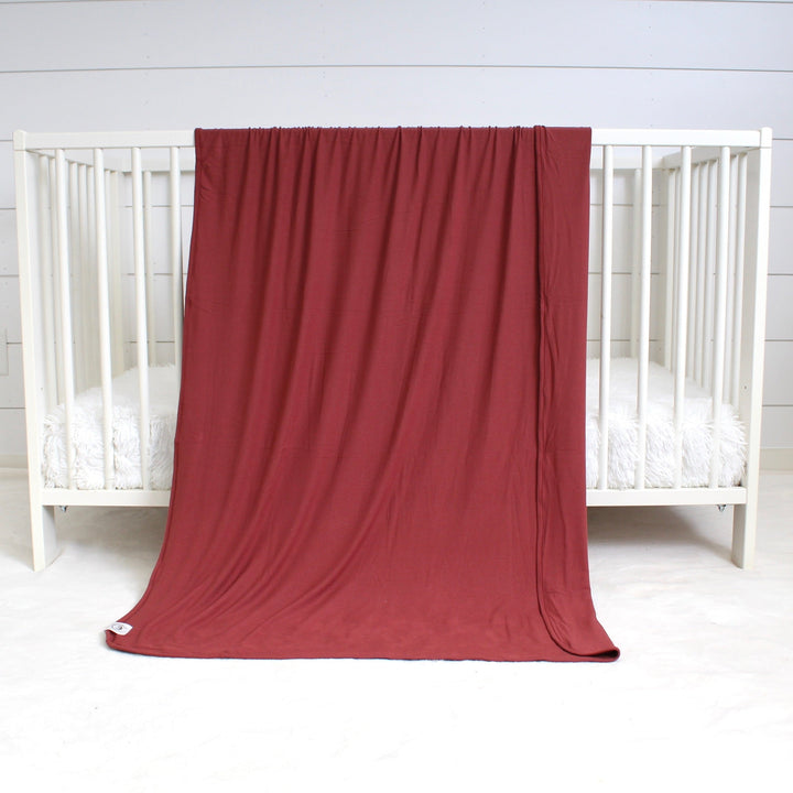 Blanket in Memphis Rust | Ribbed Bamboo Viscose