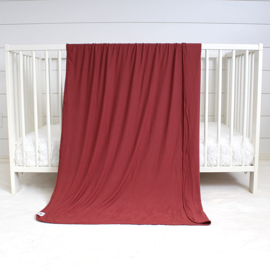 Blanket in Memphis Rust | Ribbed Bamboo Viscose
