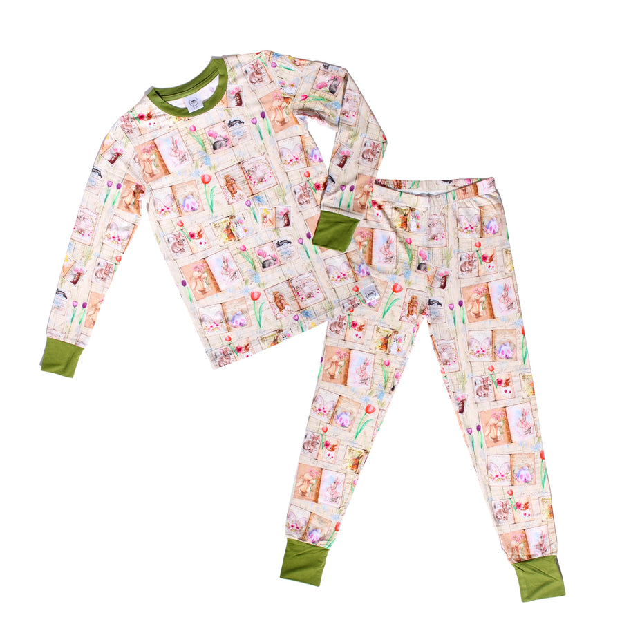 2 pc Loungewear Set in Bunny Tales | Bamboo Viscose