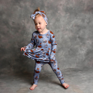 Front Opening Twirl Romper in Pumpkin Spice | Bamboo Viscose