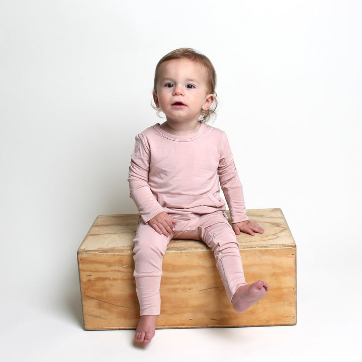 Front Opening Romper in Nude Latte | Bamboo Viscose