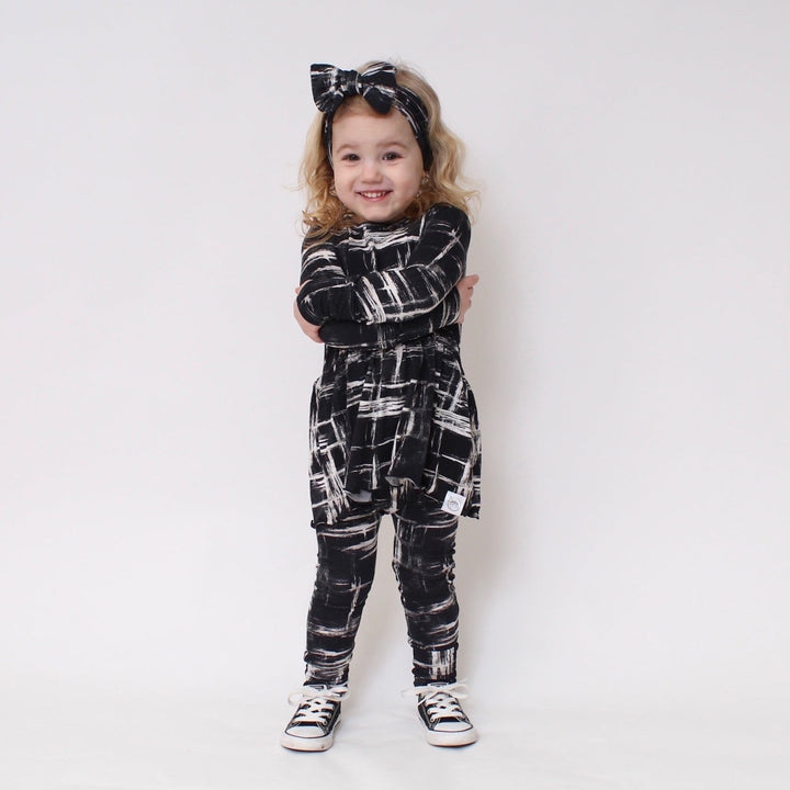 Front Opening Twirl Romper in Chalk It Up | Bamboo Viscose