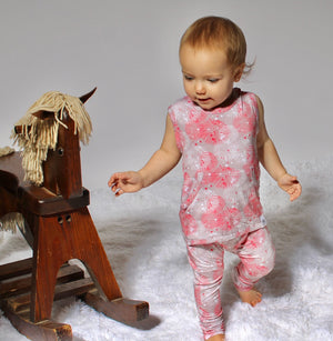 Front Opening Tank Romper in Fire Work It | Bamboo Viscose
