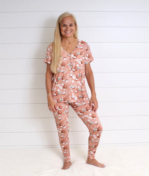 Women’s 2 pc Loungewear Set in Coco Nutty