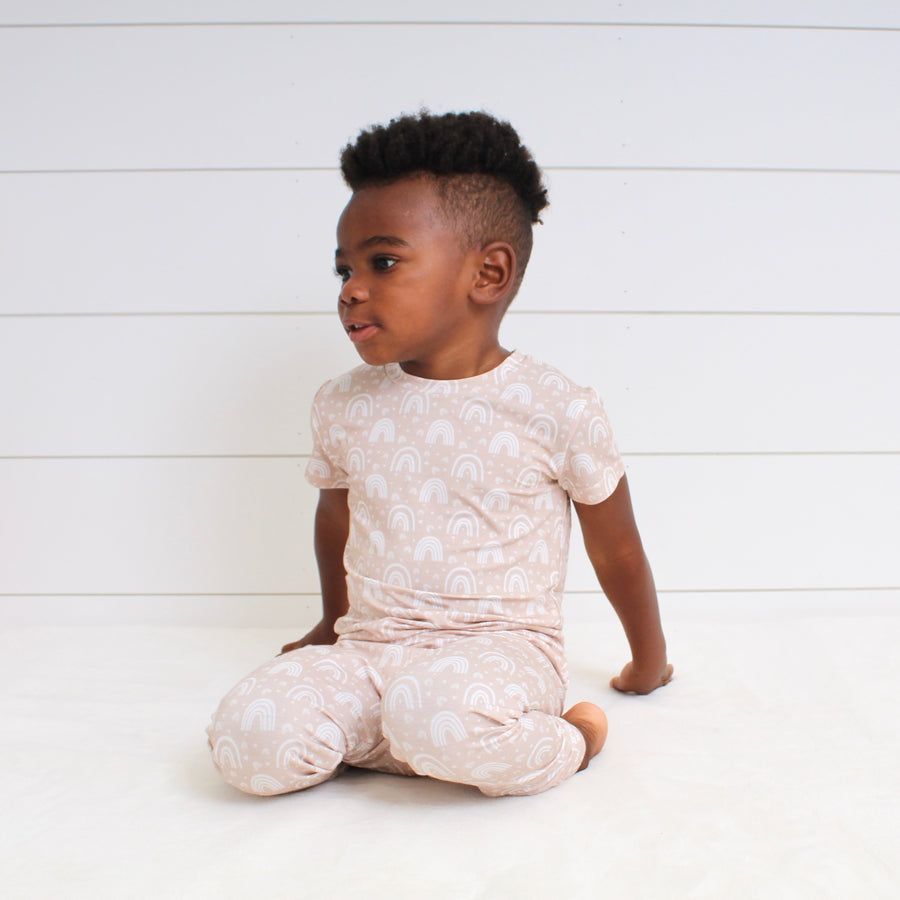 2 pc Loungewear Set in Tawny Rainbows | Bamboo Viscose