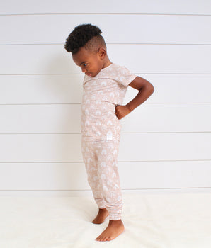 2 pc Loungewear Set in Tawny Rainbows | Bamboo Viscose