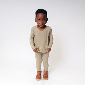 Front Opening Romper in Moss | Ribbed Bamboo Viscose