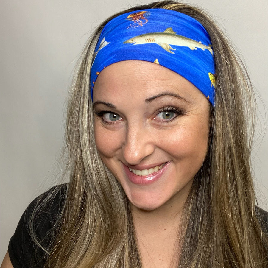 Headwrap in Under the Sea | Bamboo Viscose