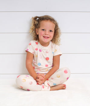 2 pc Loungewear Set in Boho Candy Buttons | Bamboo Viscose