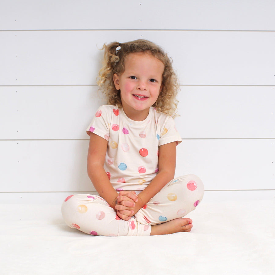 2 pc Loungewear Set in Boho Candy Buttons | Bamboo Viscose