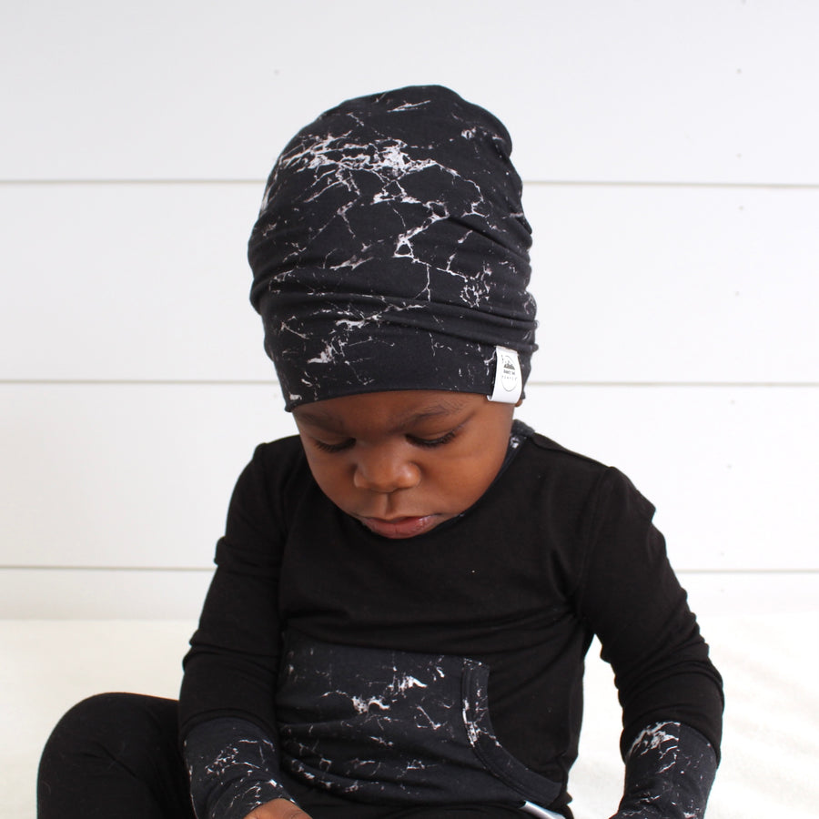 Beanie in Marbled Nitro | Bamboo Viscose