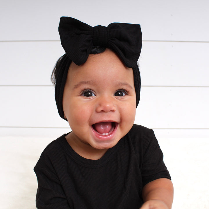 Headwrap in Essential Midnight | Ribbed Bamboo Viscose