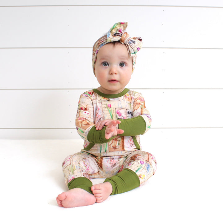 Front Opening Romper in Bunny Tales | Bamboo Viscose
