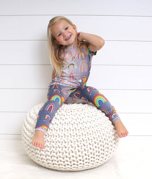 2 pc Loungewear Set in Radiant Rainbows | Bamboo Viscose SET